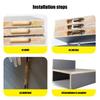 100pcs/ Set Invisible 2 in 1 Connector Screw Fastener Hidden Laminate Cabinet Wardrobe Assembly Furniture Combined Fastener