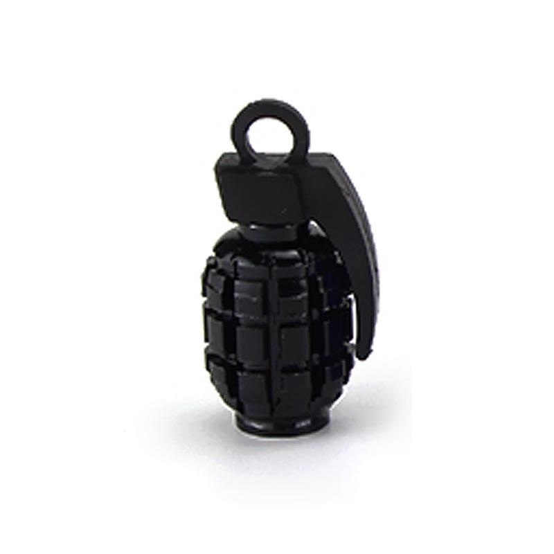Grenade Tire Valve Cap Dust Cover Aluminum Car Tire Valve Stem Cover Air Dust Cap Tire Valve Truck Bike Wheel Rim Valve Stem Cap