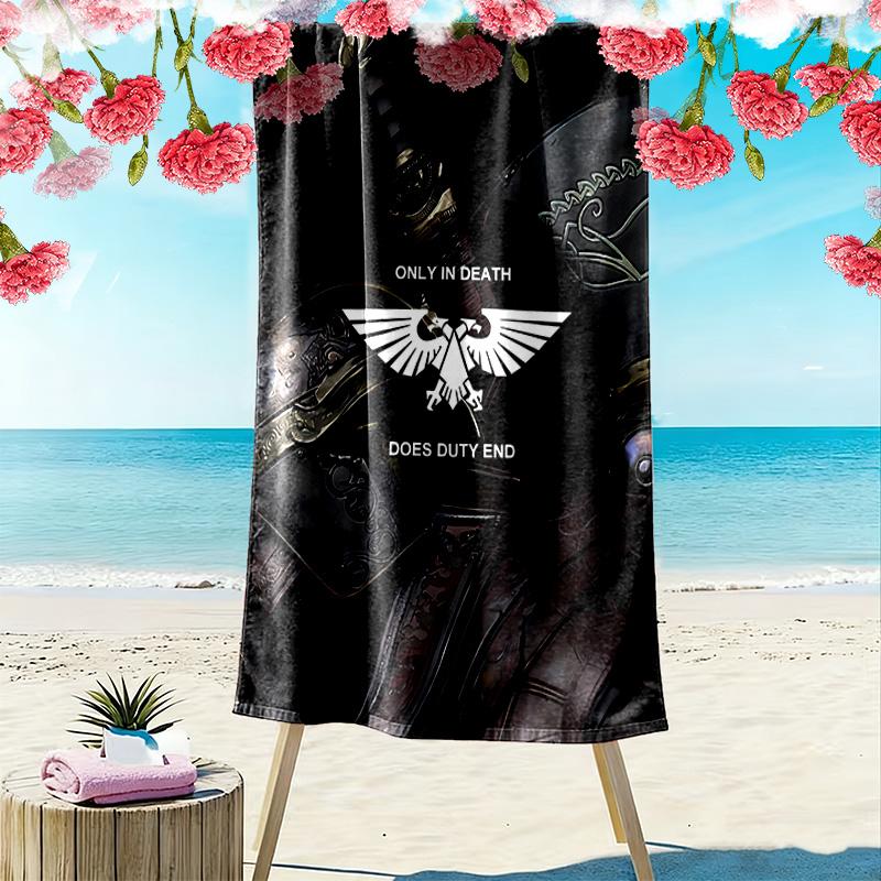 Imperium of Man Print Beach Towel, Large Soft Quick Dry Towel for Beach Camping Swimming