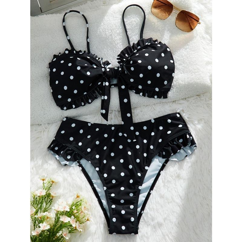 New Swimsuit Bikini Bikini Polka Dot Print Sexy Bikini Split Swimsuit Spot