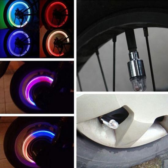 4PCS Car Auto Wheel Tire Tyre Air Valve Stem LED Light Caps Cover Accessories US