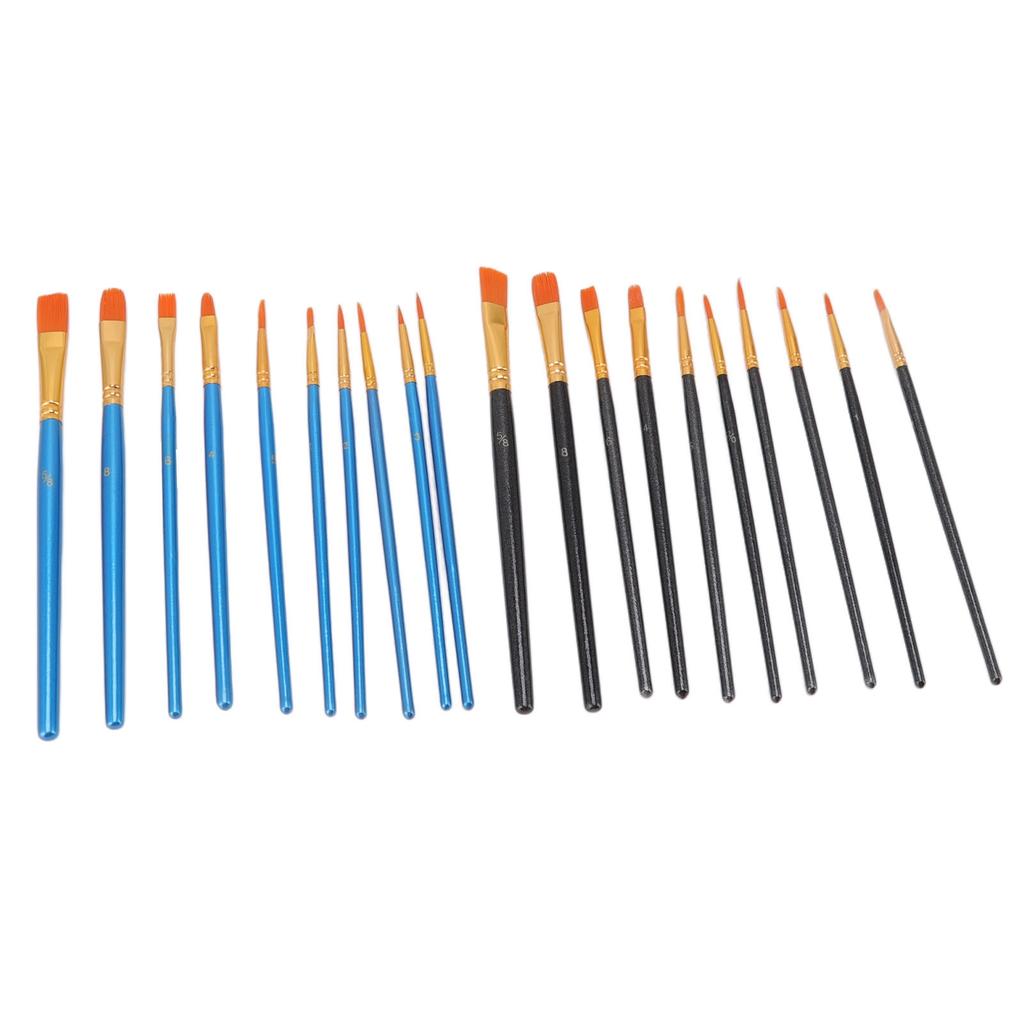 20 Pcs Watercolor Brushes Elastic Nylon Brush Head 10 Different Sizes Watercolor Brushes Set for Artist Beginners