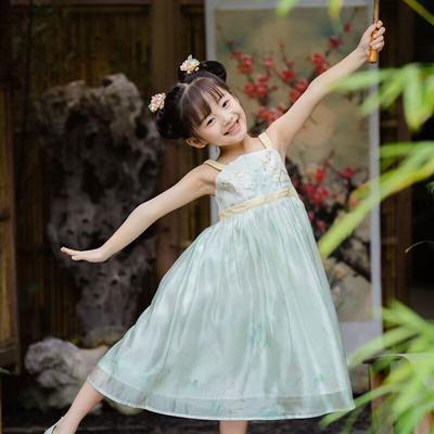 Hanfu Girl Chinese Style Cloth Summer Dress Antique Tang Suit Super Fairy Costume Dress Little Girl Mermaid Princess Skirt Undergarment