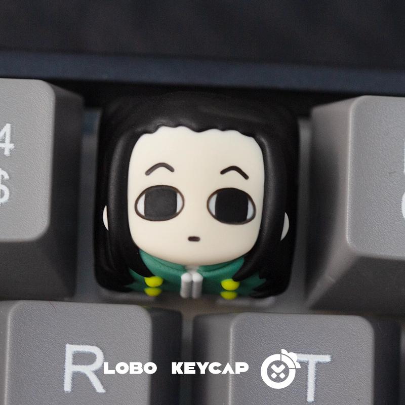 Hunter X Hunter Zanaatkar Reçine Tuş Başlığı Sevimli Gon Killua Hisoka Kurapika Chrollo Illumi 3D Anime ESC Tuş Başlığı Mekanik Klavye Hediye