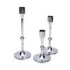 3 Pcs Candlestick Holder Steel Vintage Tall Metal Taper Candle Holders with Round Base for Table Wedding Housewarming