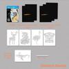 1set Scratch Painting Set with Templates, Magic Paper & Pens, Graffiti for Adults, Parent-Child Fun, Artists,  Students, Gift