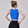 Women's High-Intensity Blue Sports Vest: Shockproof Yoga One-Piece with Side-Fat Gathering, Wearable Outside.