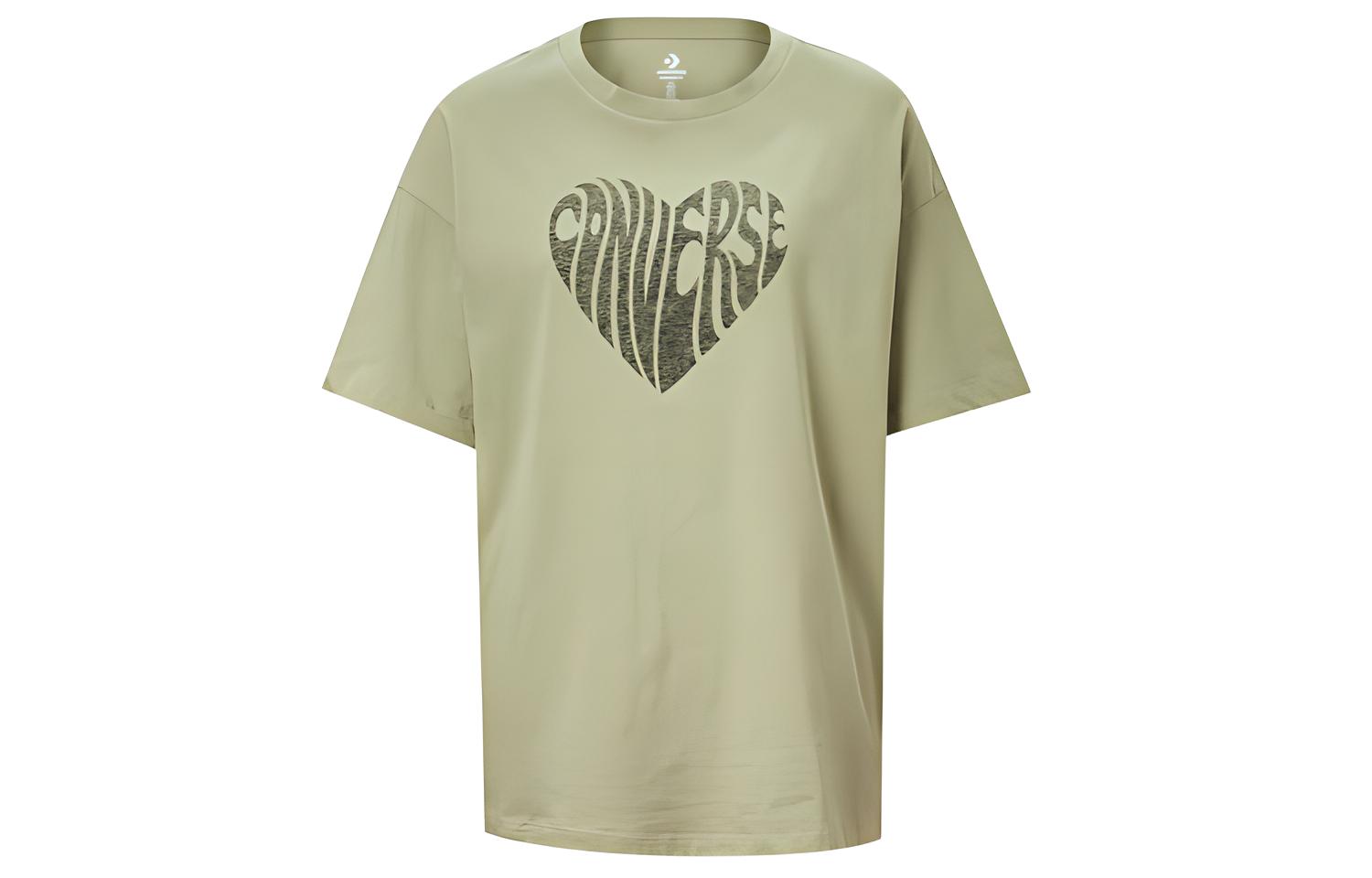 Converse T Shirt Women s Light Gray Green 10018940-A04 L