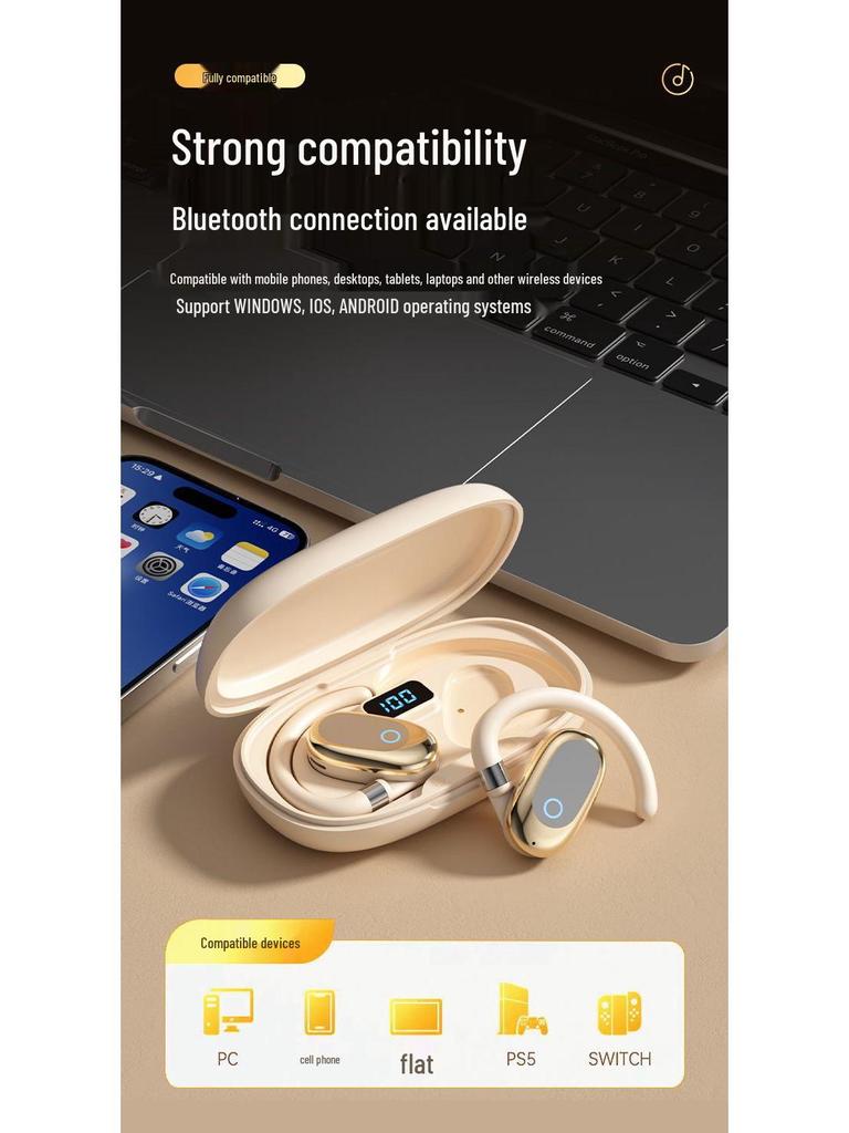 2025 Universal Rotation Over-Ear True Wireless Bluetooth Headphones with Berlin Sound & Long Battery Life