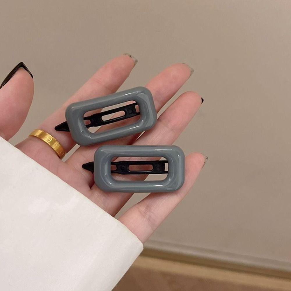 1 Pair Korean Style Hair Clips Square Hair Accessories High Quality Barrettes