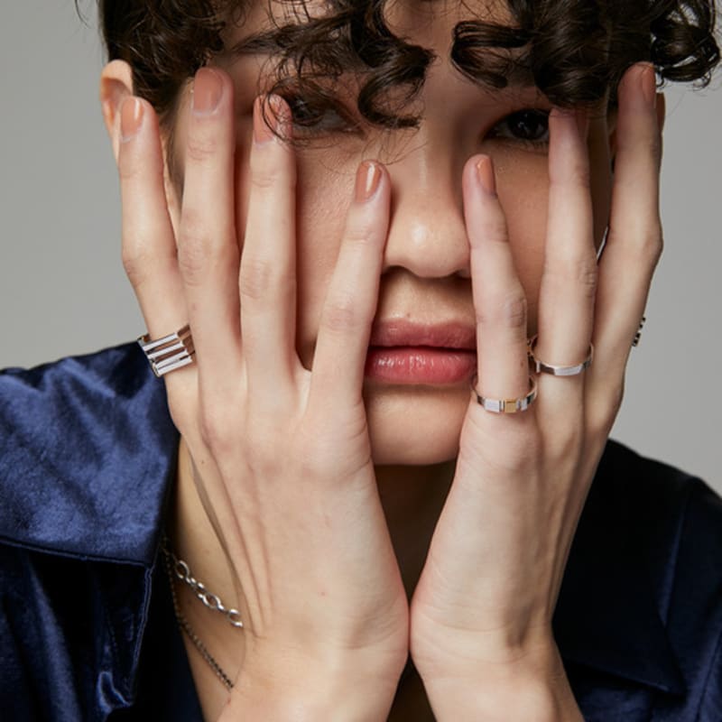 Reve [Sterlingsilber 925] Trittsteinring 1