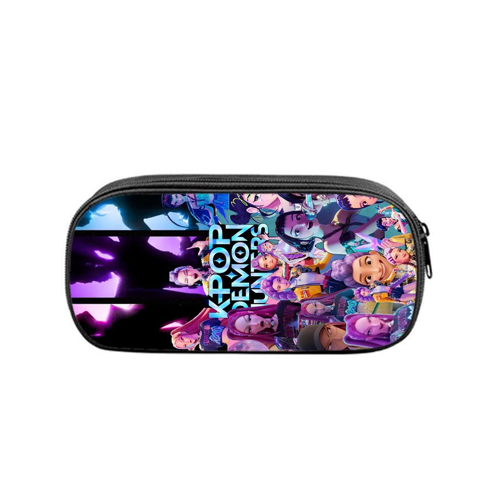 Huntrix Kpop student print pencil bag Kpop witch hunting girl group student storage stationery bag pencil bag KTY