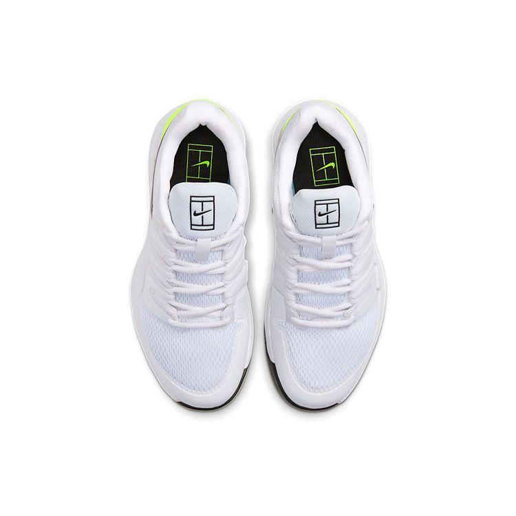 NikeCourt Jr. Vapor X GS Tennis White/Volt/Black Kids Sneakers AR8851-101