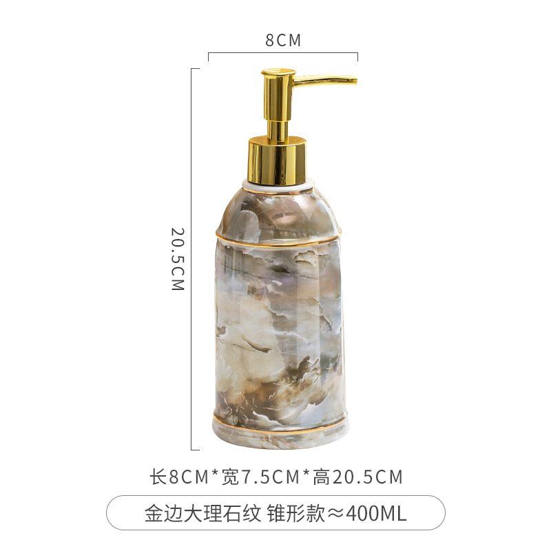 Ceramic Hand Sanitizer Bottle Nordic Press Soap Dispenser Bathroom Accessories Shower Gel Shampoo Moisture Bottle Home Decor New