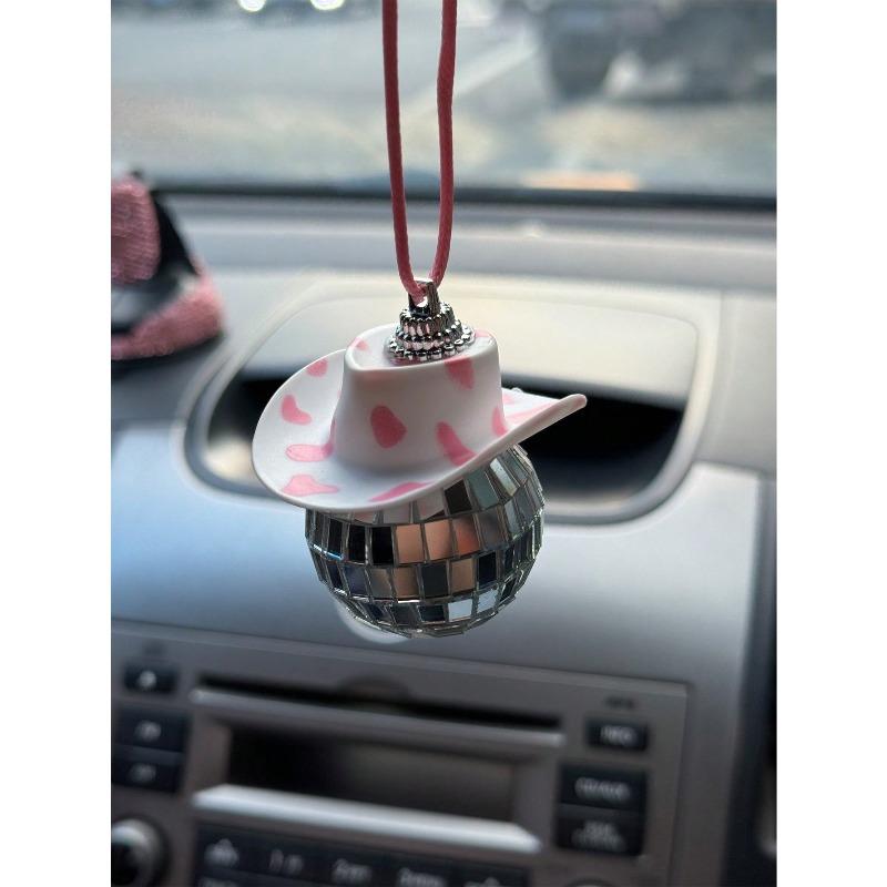 1pc Creative Disco Ball Car Rearview Mirror Hanging Decoration