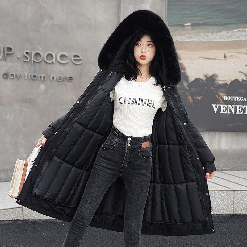 Thickened Winter Jacket Detachable Liner Parker Coat with Three Wearing Styles