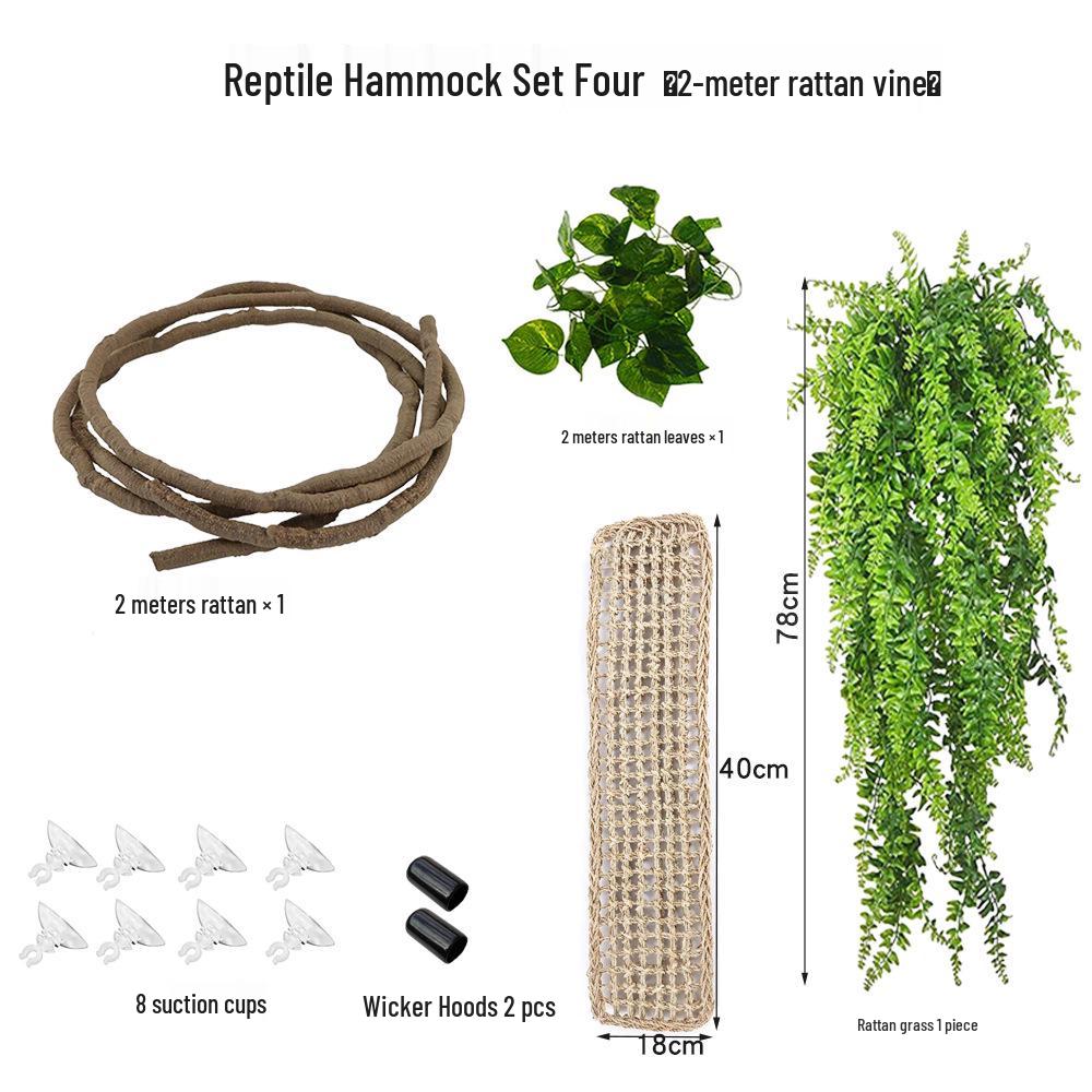 Reptile Habitat Decor: Simulation Vine with Lizard, Chameleon, Snake & Gecko Climbing Features