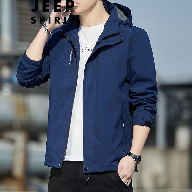 JEEP SPIRIT Men's Business Casual Windbreaker Jacket