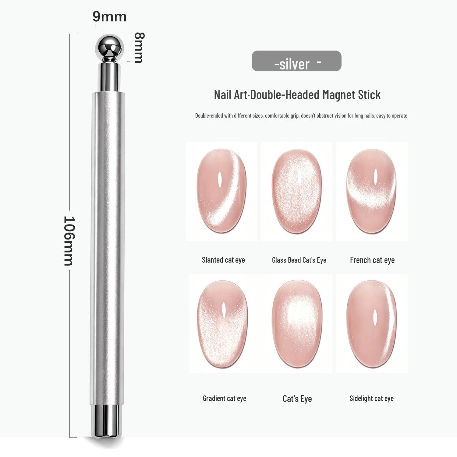 Cat Eye Gel Polish Magnet Stick: Double-Headed, Strong, Thickened, Multifunctional Magnet for Nails