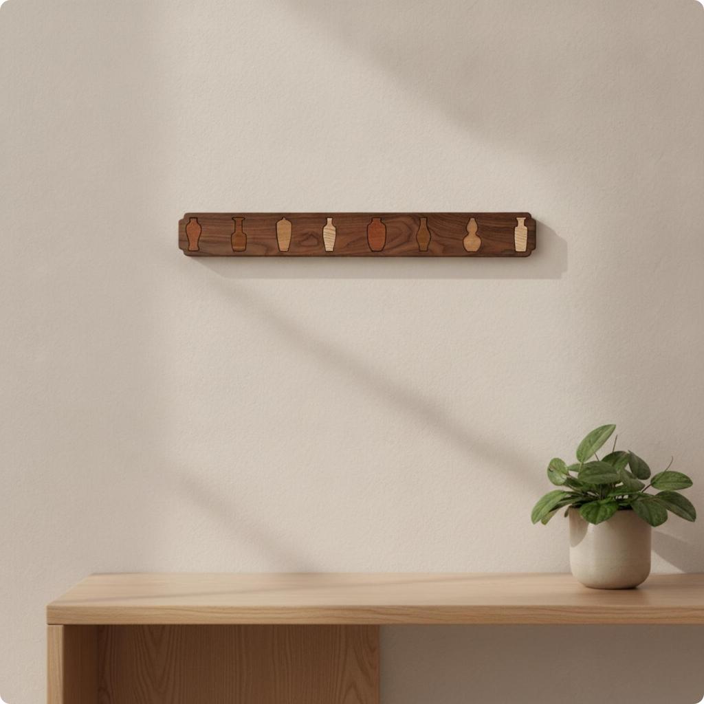 Wall Coat Rack with Folding Hanging Pegs Space-Saving for Entryway, Hallway