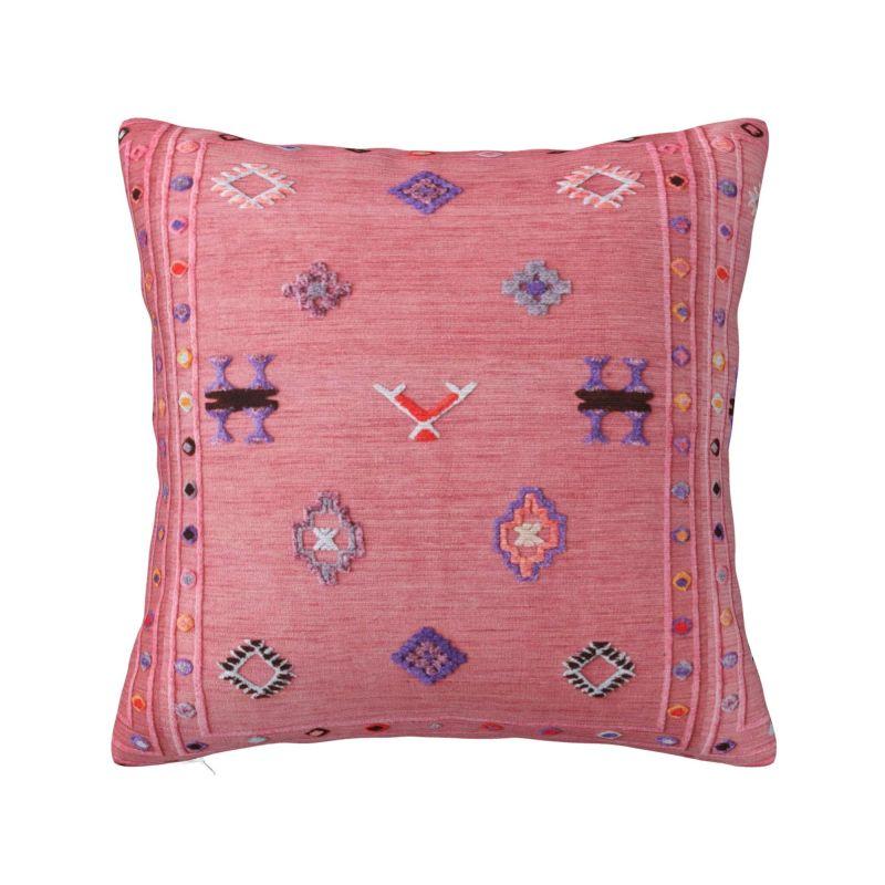 

Vintage Pink Oriental Bohemian Moroccan Artwork Pillow Case Home Decoration Bohemian Modern Cushion Cover Soft Pillowcase 30x30cm 12x12in
