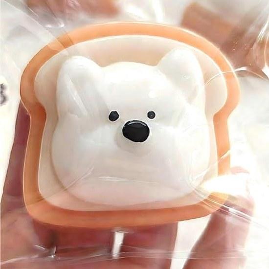 Squeeze cake toy soft silicone paw grip ball boredom relief adults (dog white)
