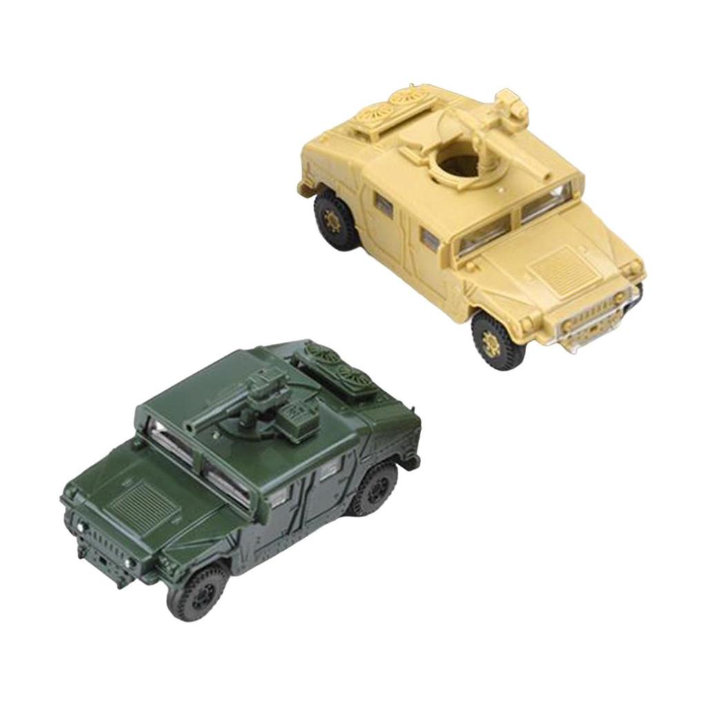 2 kusy Simulační stavebnice modelů vozidel v měřítku 1/72 pro mikro krajinu Party dárky raketový odpalovací vůz