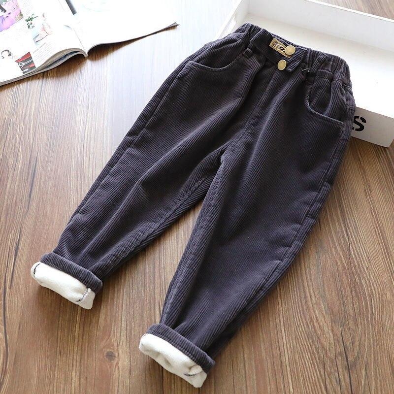 Harem Pants Corduroy Children Outfits Tracksuit Winter Cotton Trousers Kids Outwear Pants Boys Girls Casual Warm Loose Pants