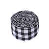 Polyester Gingham Wrapping Ribbon Plaid Burlap Ribbon Christmas Crafts Decoration Braid
