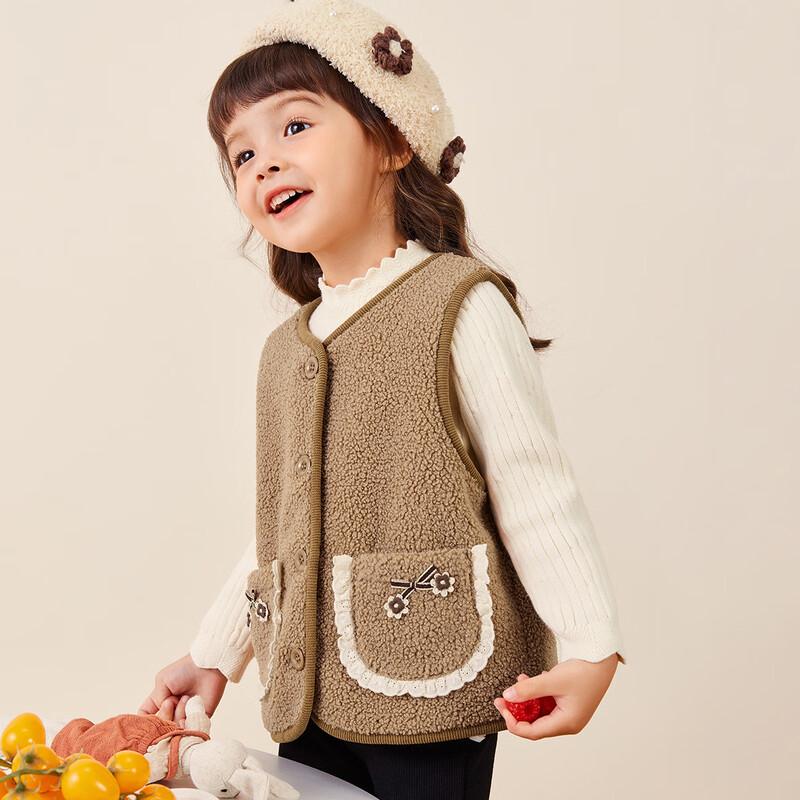 JELLYBABY Girls' Warm Fleece Vest