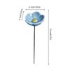 Keramik Blume Biene Wasserstation Handgefertigte Porzellan Blume Gartenstecker für Bienen Trinken Vogelbad Hinterhof Kunst Dekor