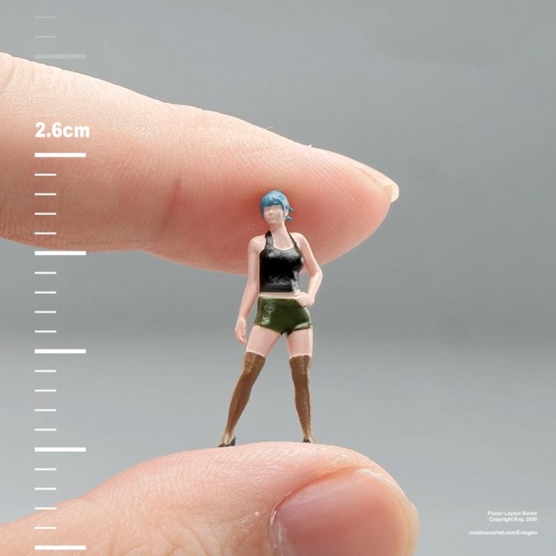 Detailed Miniature Resins Collectibles 1/64 Scale Handcrafted Figures Perfect For Model Train Layouts And Dioramas