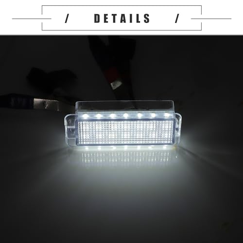 Motoforti LED License Plate Light, LED License Plate Light Tag Lamp for Rover 200 1995-1999, Made of Plastic, No. AFU4091, Clear