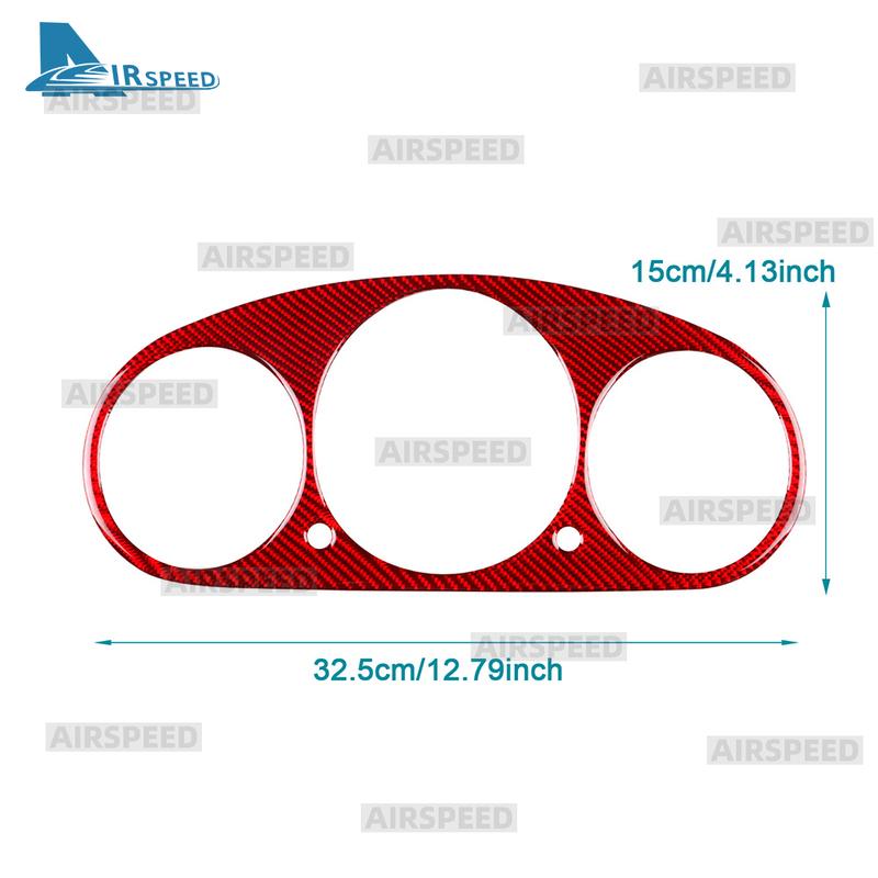 Real Soft Carbon Fiber Trim Sticker For Mercedes Benz SLK R170 1996 1997 1998 1999 2000 2001 2002 2003 Car Speedometer Frame