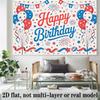 Balloons Confetti Birthday Banner, Colorful Photo Backdrop Wall Decor for Party
