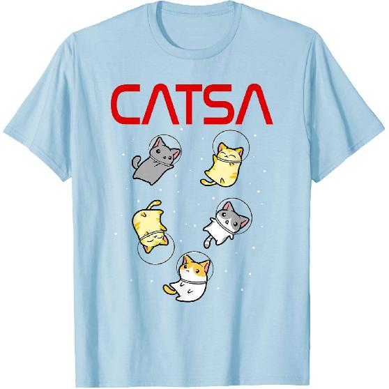 Funny Space Astronaut Cat Gifts Men Cats Space T-Shirt