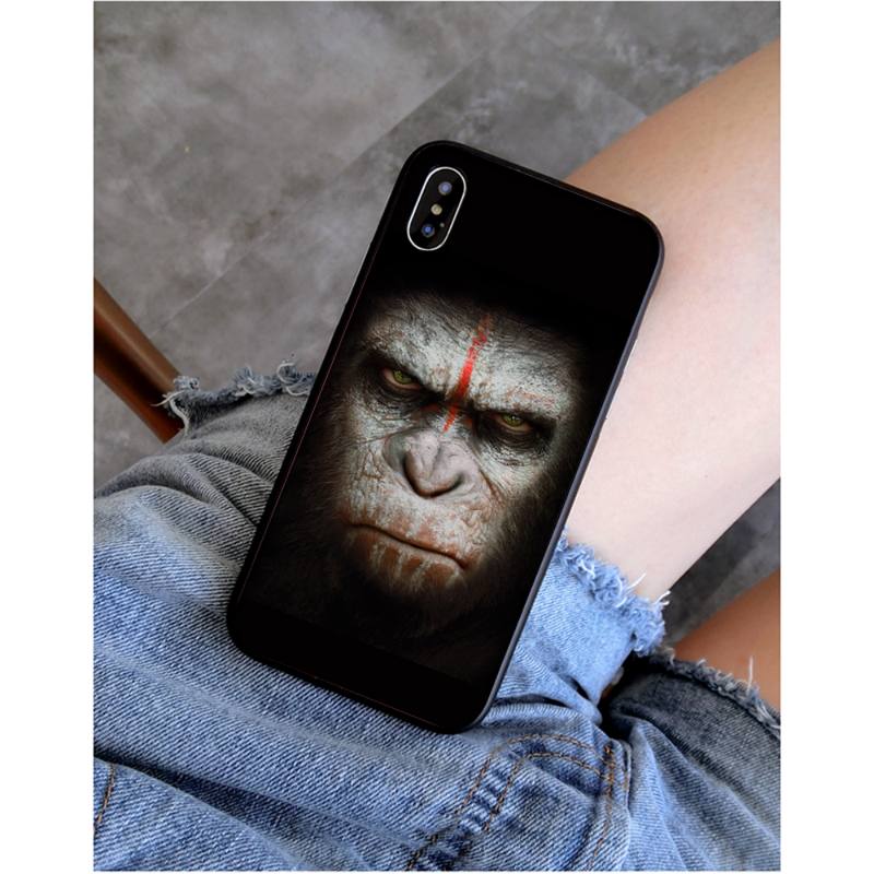 

YNDFCNB Rise of the Planet of the Apes black Phone Case for iphone 11 12 mini Pro Max X XS MAX 6 6s 7 8 plus 5 5S 5SE XR SE2020 iPhone 12