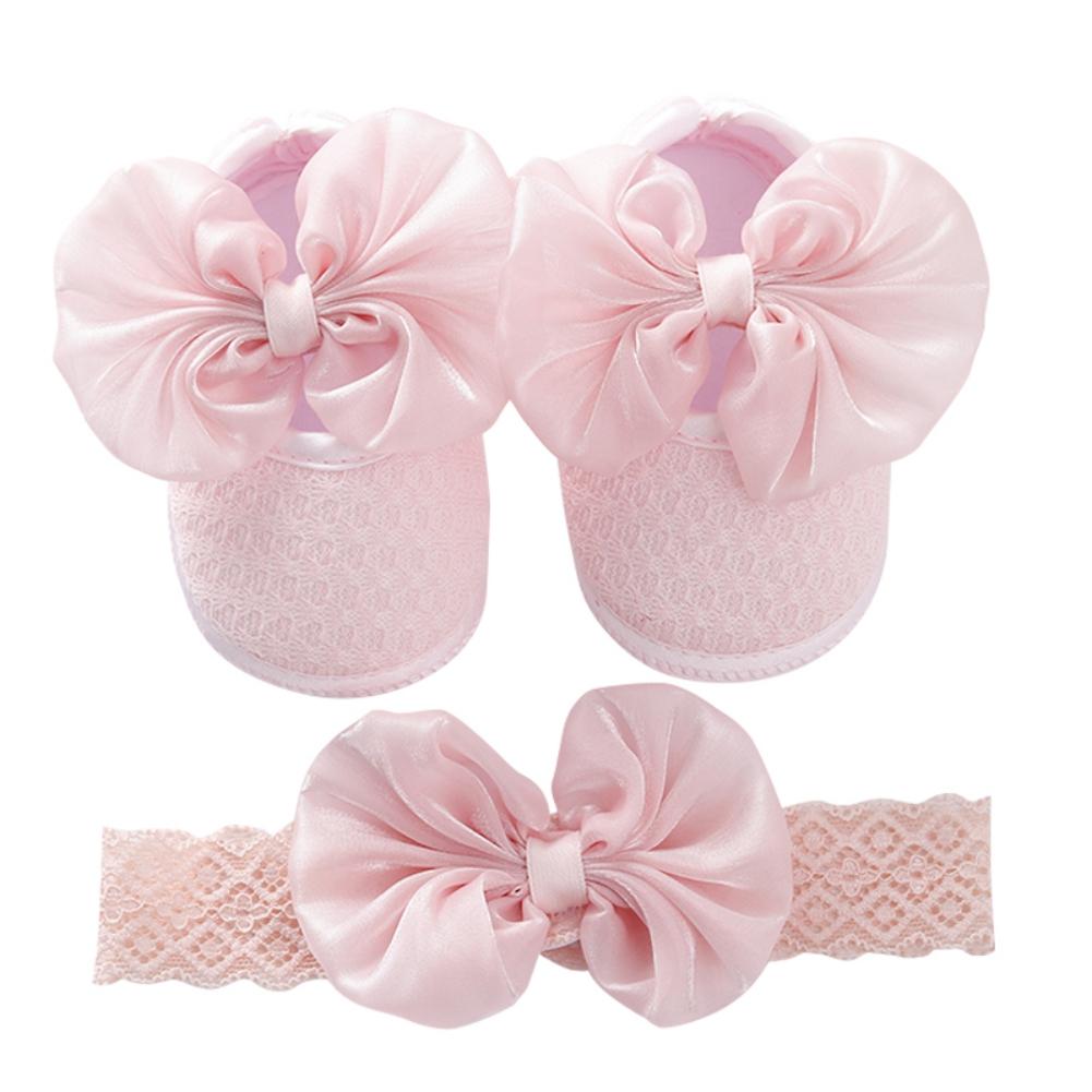 

Newborn Baby Shoes Baptism Baby Girl Bow Shoes Toddler Prewalker Cute Baby Soft Shoes For 0-12M Children S