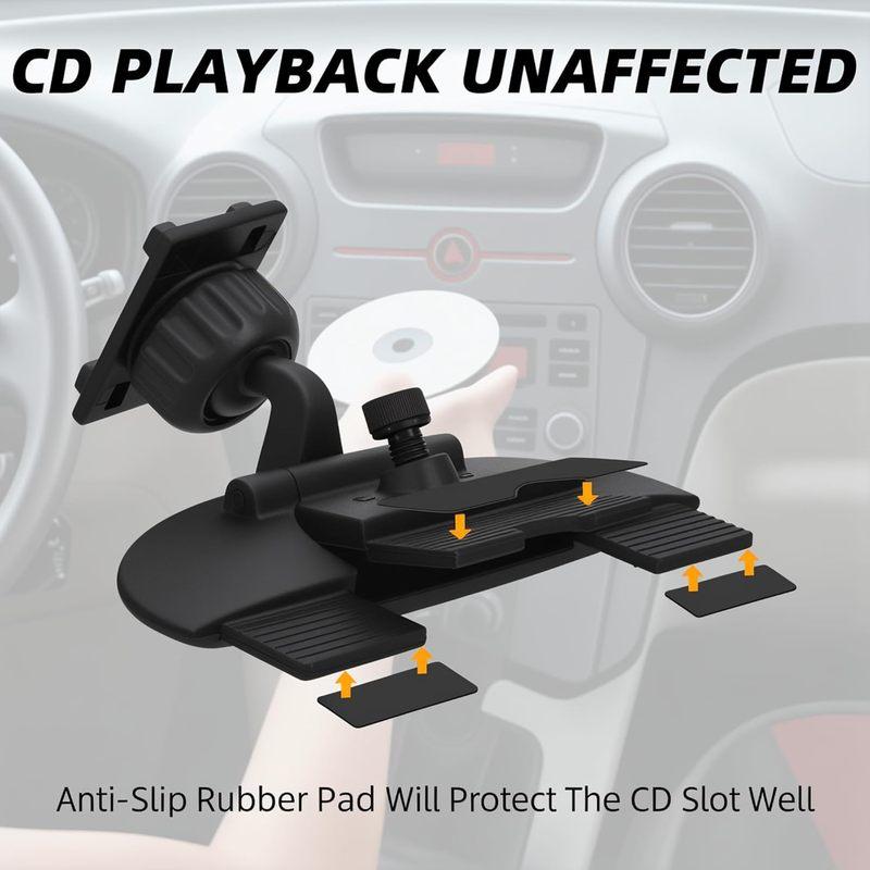 Support pour Emplacement CD pour Écran Carplay Bille de 17 mm pour GPS Garmin Nuvi Téléphone Portable dans la Voiture Moniteur 4"-11" Android Auto Tablette Porte-CD
