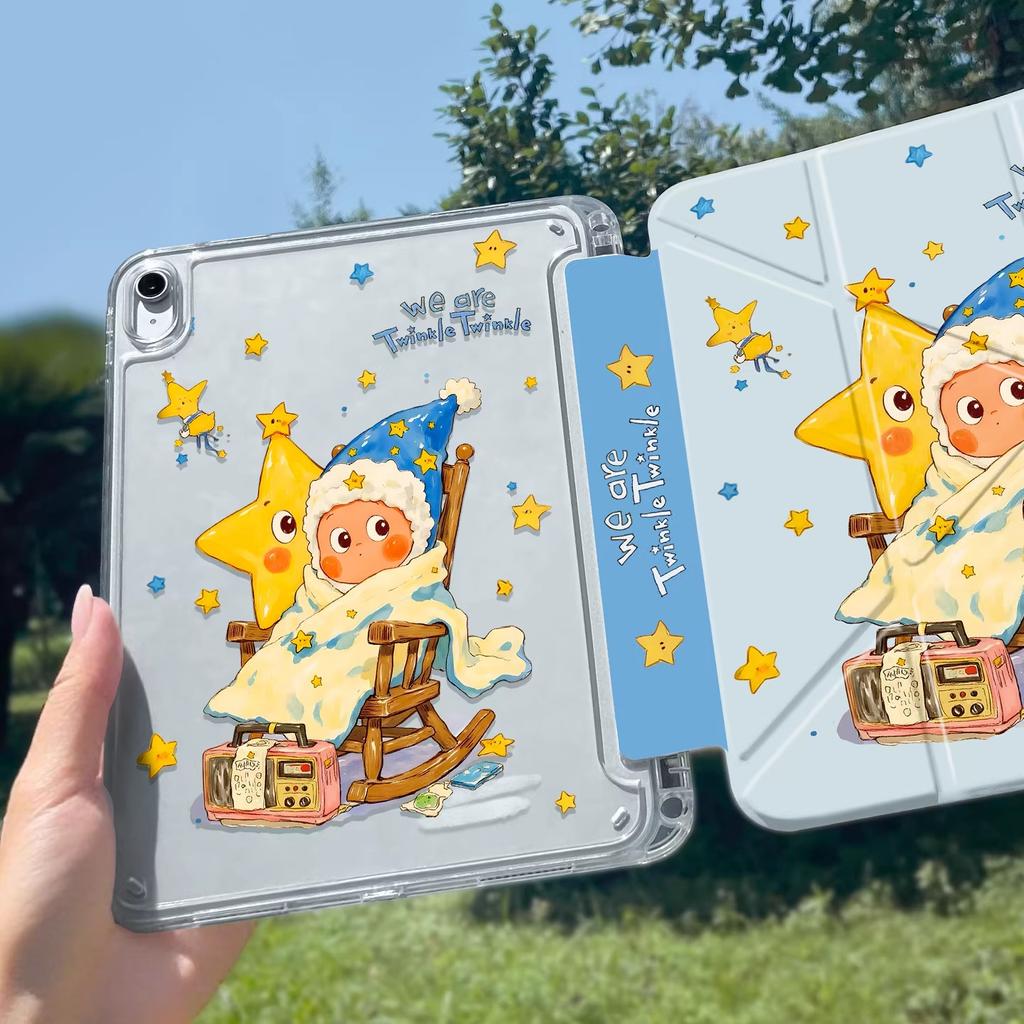 Star for iPad tablet case air8/7/6 11th/9th generation 3y transparent case 11/13 inch pro with pen