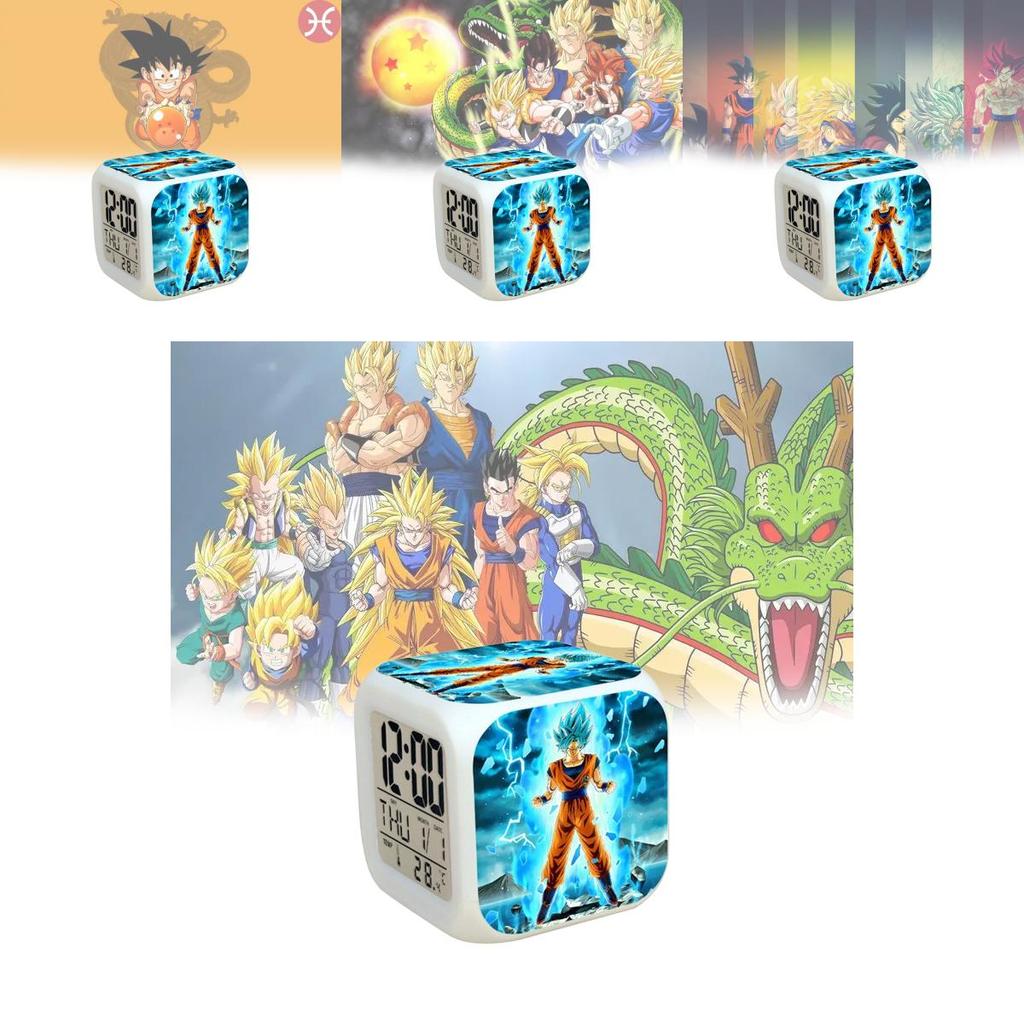 Dragon Ball Z Led Digital Alarm Clock With Color Changing Light For Kids Room Decor