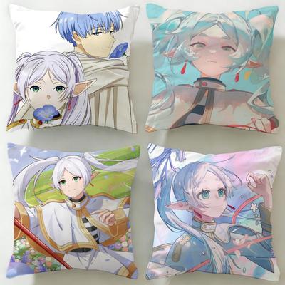 Classic Anime Frieren Beyond Journeys Cushion Cover Soft & Easy-Wash Pillow Case – Versatile for Couch, Bed, Travel and Office