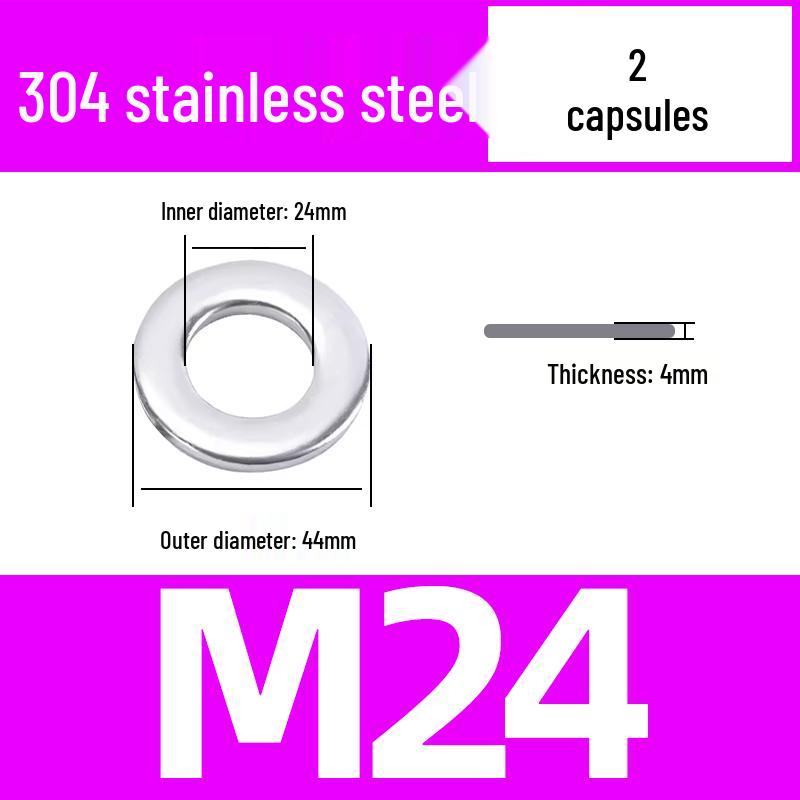 304 Stainless Steel Flat Washer for M1.6-M45 Screws