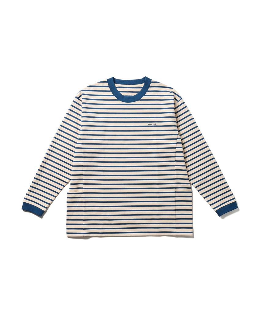 Snow Peak Heavy Cotton Border Long Sleeve T-Shirt