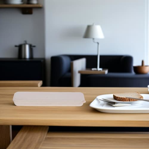 Ciieeo Portable Cutlery Box, Lightweight Travel Dish Storage Case with Spoon and Chopstick Organizer, Multi-Purpose Plastic Tableware Organizer