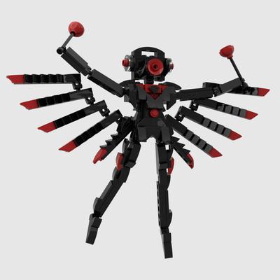 Toilet Man And Monitor Man Toy Titan Black Angel Female Stereo Man Building Block