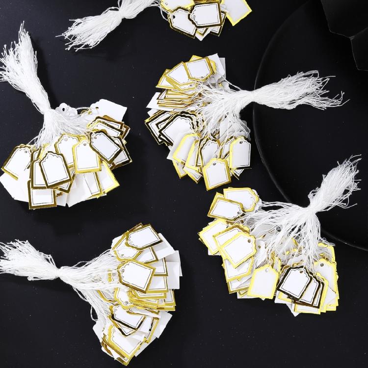 Trapezförmige Schmuck-Preisschilder 500 Stück Stabiles Papier Inventur-Beschriftungssysteme