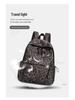 2025 Leopard Print College-Style Backpack: Casual, Large Capacity for Students and Commuters