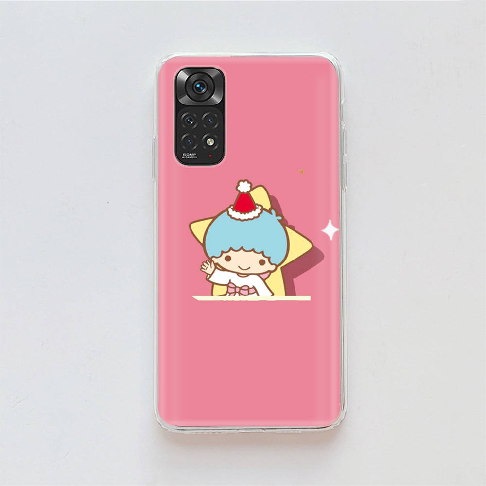 KT72 Little Twin Stars Case for Samsung A04 A14 A23 A34 A54 M23 M33 M52 M53 Realme 10 9 C30S C35 C55 VIVO Y02S Y21 Y33S Y51 X80 Pro Clear Cover