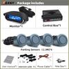 Front Parking Sensor Kit Auto Parktronic Assistant System LCD Monitor Buzzer Voice Volume Backup Radar Car Vehicle Universal